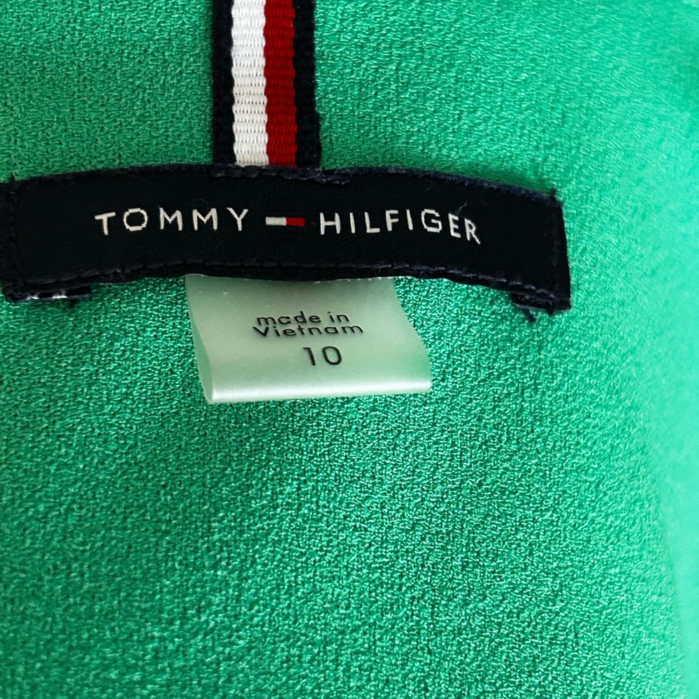 Tommy Hilfiger Women's Button-Sleeve Scuba Dress Green size 10. - Picture 8 of 9